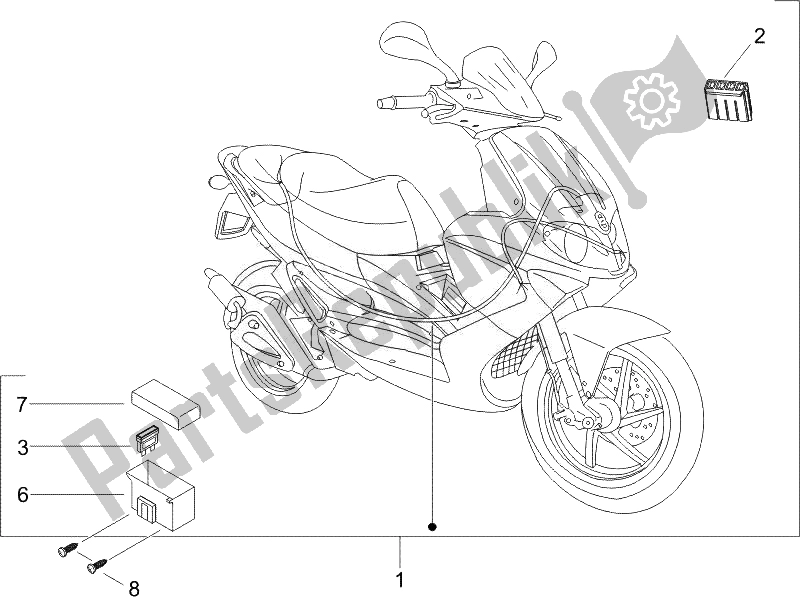 Toutes les pièces pour le Faisceau De Câbles Principal du Gilera Runner 50 Pure JET 2010