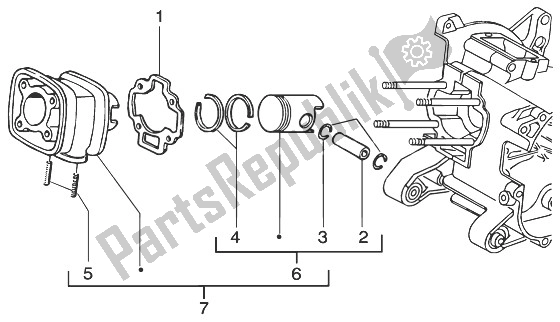 Toutes les pièces pour le Axe De Cylindre-piston-poignet, Assy du Gilera Runner 50 Pure JET 1998