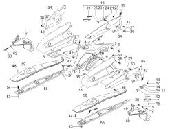 Central cover - Footrests