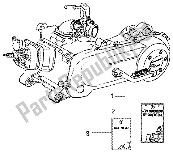 All parts for the Engine of the Gilera DNA GP Experience 50 1998