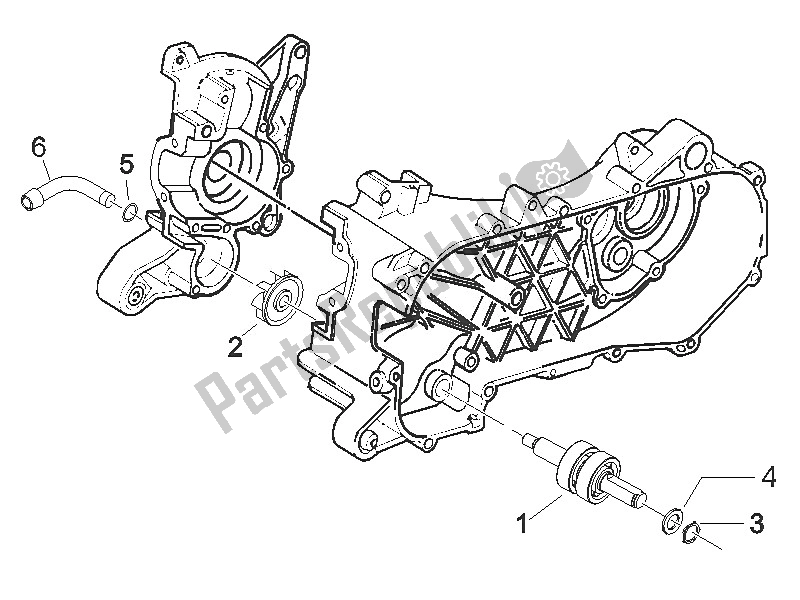 Toutes les pièces pour le Pompe De Refroidissement du Gilera Runner 50 SP 2005