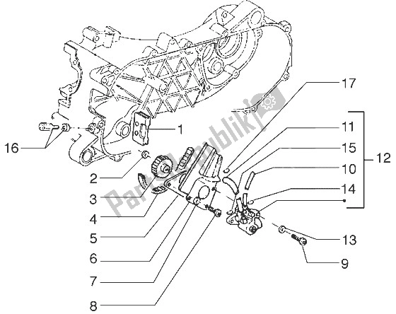 Tutte le parti per il Pompa Dell'olio del Gilera Stalker 50 1998