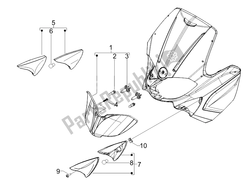 Toutes les pièces pour le Phares Avant - Clignotants du Gilera Runner 50 SP 2008