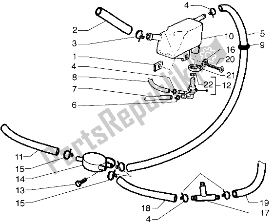 All parts for the Supply System of the Gilera Runner VX 125 1998