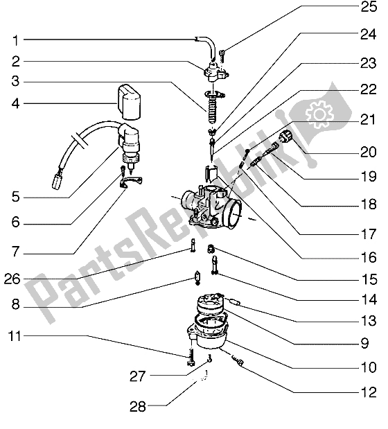 Tutte le parti per il Carburatore (2) del Gilera Runner 50 1998