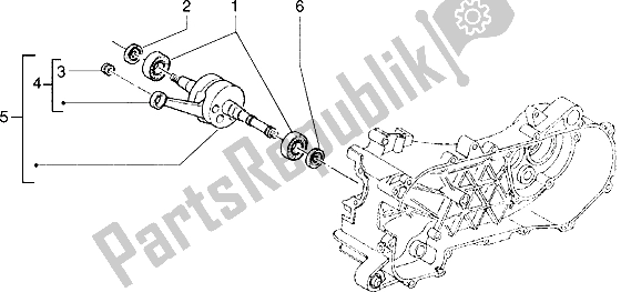 Tutte le parti per il Albero A Gomiti del Gilera Storm 50 1998