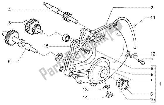 Toutes les pièces pour le Couvercle De L'unité De Réduction du Gilera Nexus 500 1998