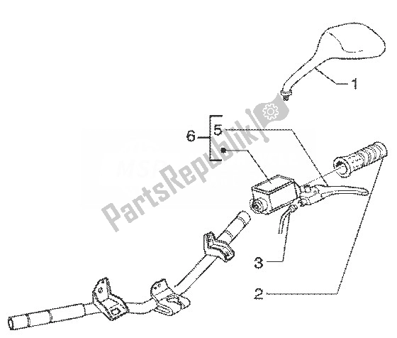 Tutte le parti per il Componenti Manubrio (2) del Gilera Runner 50 SP 1998