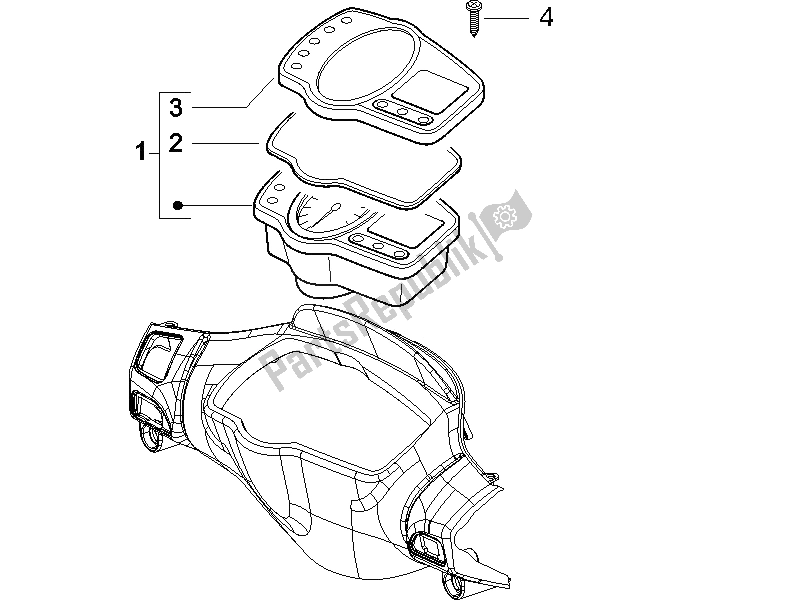 All parts for the Meter Combination-dashbord of the Gilera Runner 125 VX 4T SC 2006