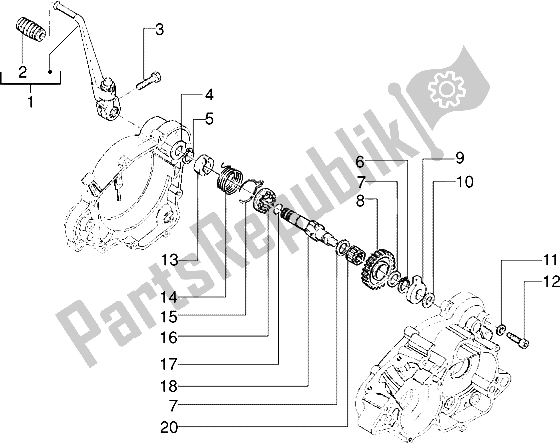 Toutes les pièces pour le Arbre De Départ du Gilera Surfer 50 1998