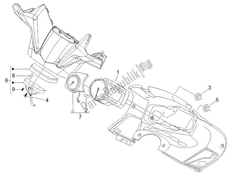 Toutes les pièces pour le Tableau De Bord Combiné du Gilera Nexus 250 E3 2007