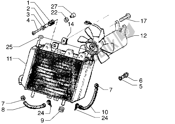 Todas las partes para Radiador de Gilera Runner VX 125 1998