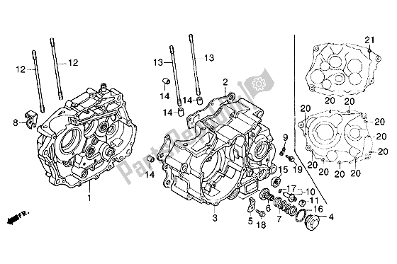 Todas las partes para Caja Del Cigüeñal de Gilera Cougar 50 1998