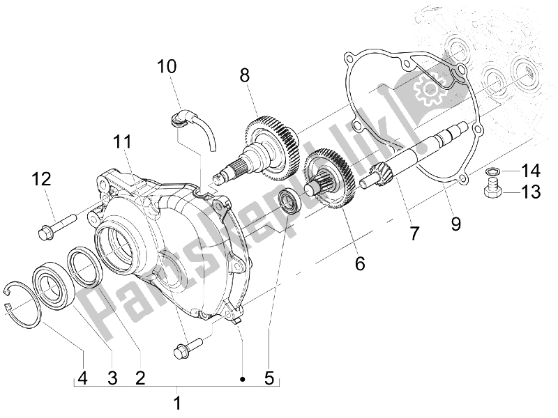 Tutte le parti per il Unità Di Riduzione del Gilera Runner 200 VXR 4T E3 2006