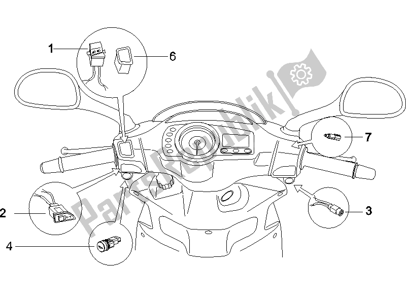 Toutes les pièces pour le Sélecteurs - Interrupteurs - Boutons du Gilera Runner 50 Pure JET Race CH 2006