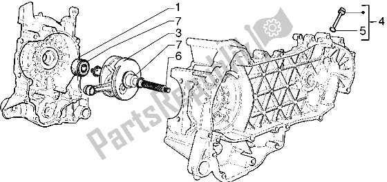 All parts for the Crankshaft of the Gilera Runner VXR 125 1998