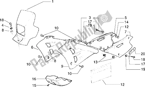 Todas las partes para Carenados de Gilera H K 50 1998