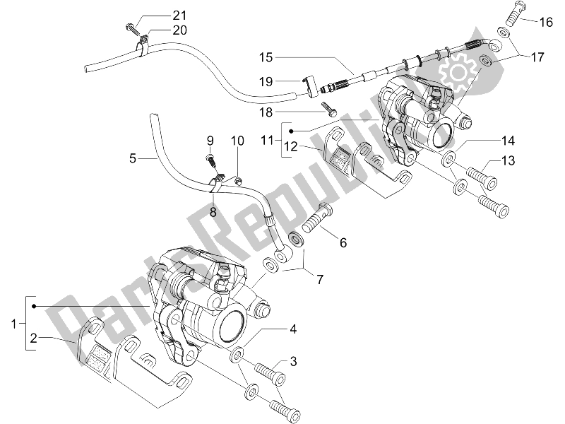 Todas las partes para Tubos De Frenos - Pinzas de Gilera Runner 125 VX 4T Race 2005