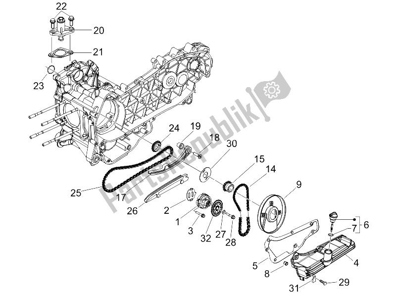 Toutes les pièces pour le La Pompe à Huile du Gilera Oregon 250 CC 2007