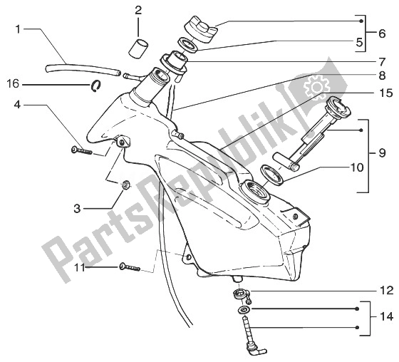 Todas las partes para Depósito De Combustible de Gilera Runner 50 Pure JET 1998