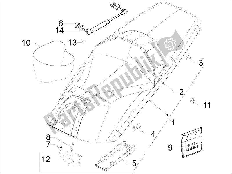 Toutes les pièces pour le Selle / Sièges du Gilera GP 800 2009