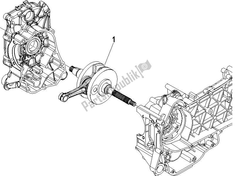 All parts for the Crankshaft of the Gilera Runner 125 VX 4T Race 2005
