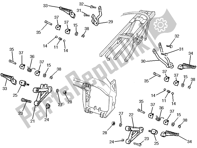 Toutes les pièces pour le Housse Centrale - Repose-pieds du Gilera SC 125 2006