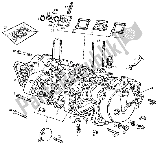 Todas las partes para Caja Del Cigüeñal de Gilera GPR 50 1998