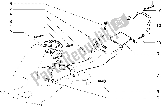 All parts for the Fairings (5) of the Gilera Runner VXR 125 1998