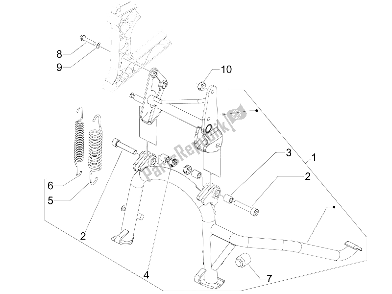 Toutes les pièces pour le Des Stands du Gilera Fuoco 500 E3 2007