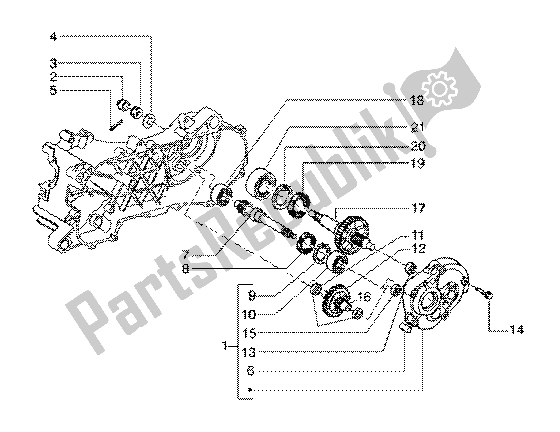 Tutte le parti per il Albero Ruota Posteriore del Gilera Runner 125 FX 2T 1998