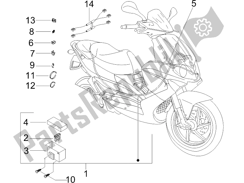 Toutes les pièces pour le Faisceau De Câbles Principal du Gilera Runner 125 VX 4T Race E3 2006