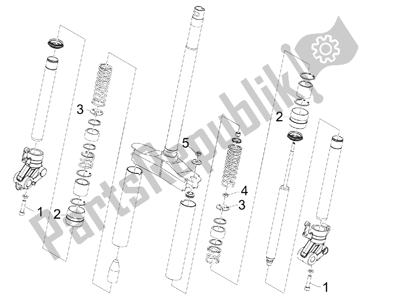 Toutes les pièces pour le Composants De La Fourche (wuxi Top) du Gilera Runner 50 SP UK 2005