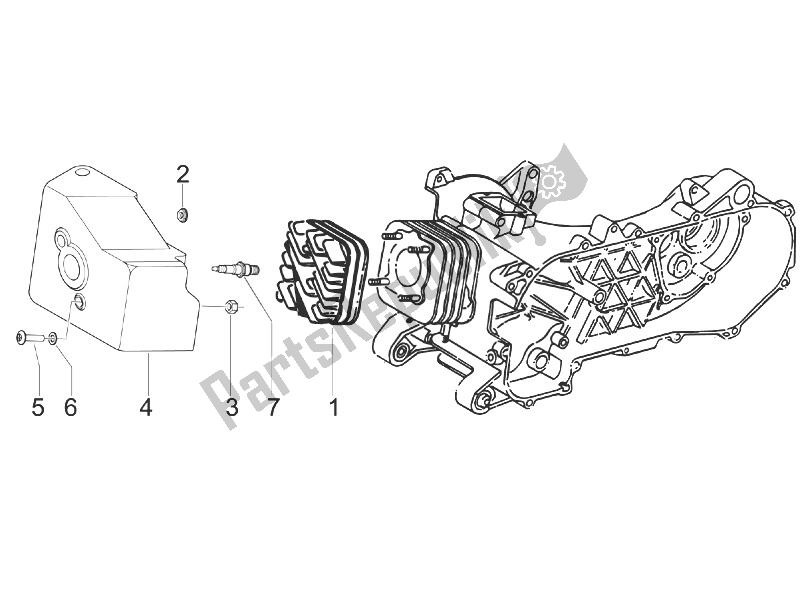 All parts for the Cylinder Head Cover of the Gilera Stalker 50 2008