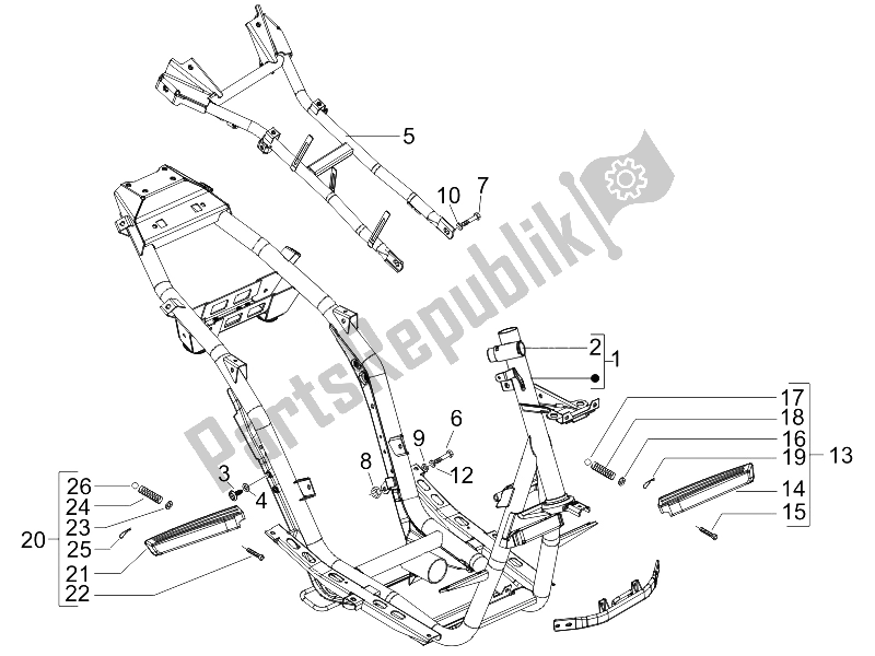 Todas las partes para Marco / Carrocería de Gilera Runner 125 VX 4T E3 2007