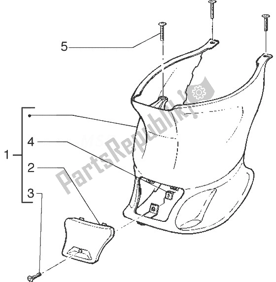 All parts for the Central Protection of the Gilera Stalker 50 1998