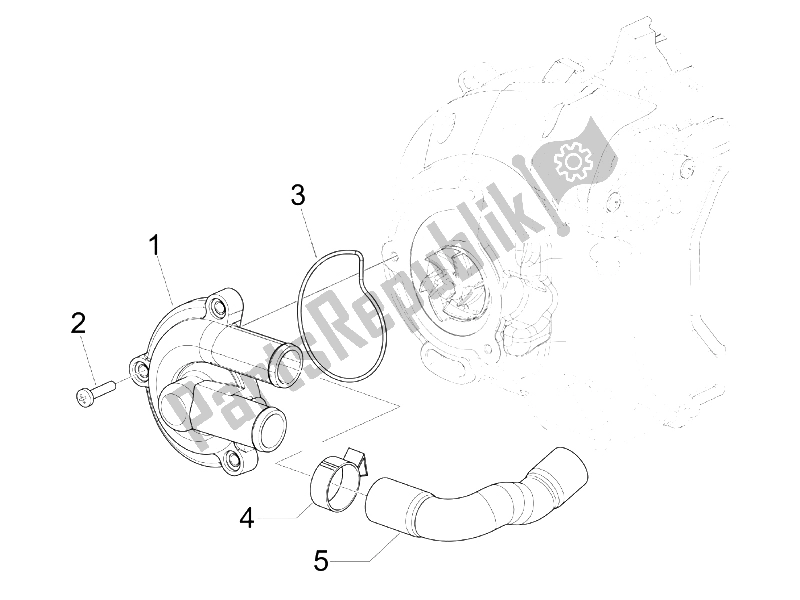 Toutes les pièces pour le Pompe De Refroidissement du Gilera Runner 125 VX 4T E3 2007