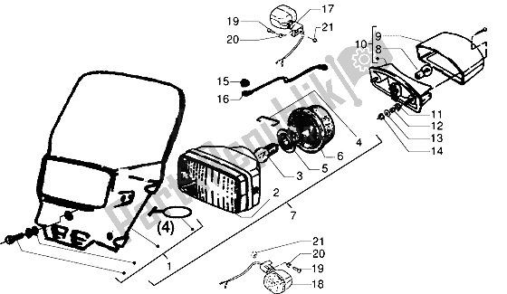 Toutes les pièces pour le Phares Et Clignotants du Gilera Surfer 50 1998