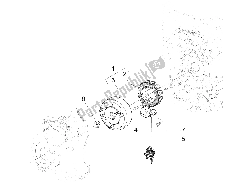 Toutes les pièces pour le Volant Magnéto du Gilera Nexus 125 E3 2007