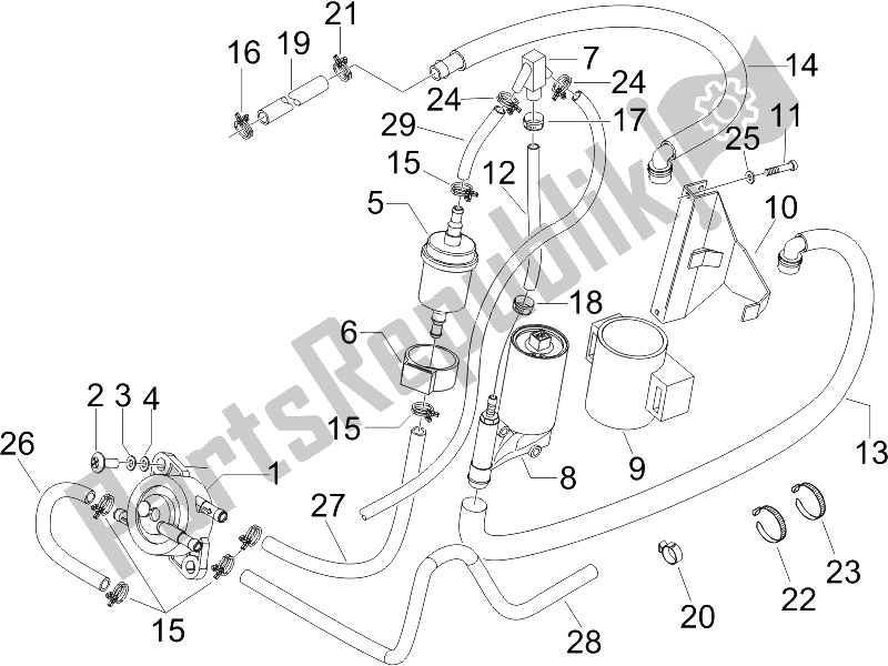 Toutes les pièces pour le Système D'alimentation du Gilera Runner 50 Pure JET SC 2006