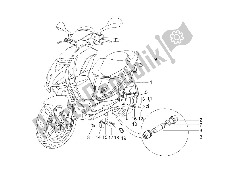 All parts for the Transmissions of the Gilera Stalker 50 2005