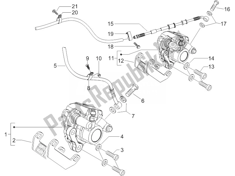 Todas las partes para Tubos De Frenos - Pinzas de Gilera Runner 125 VX 4T 2005