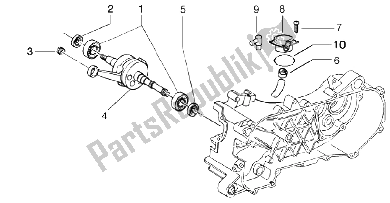 Toutes les pièces pour le Compresseur D'air De Vilebrequin du Gilera Runner 50 Purejet 1998