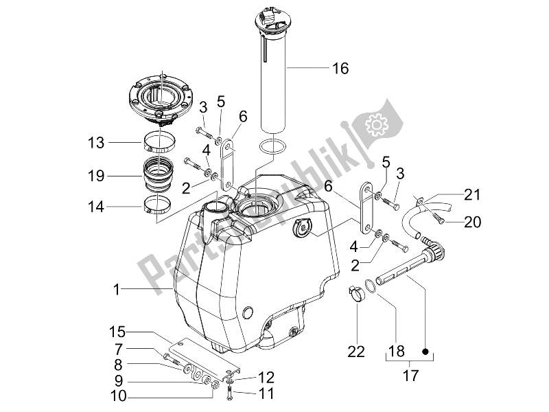 Todas las partes para Depósito De Combustible de Gilera Runner 200 VXR 4T E3 UK 2006