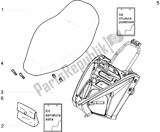 All parts for the Saddle of the Gilera ICE 50 1998