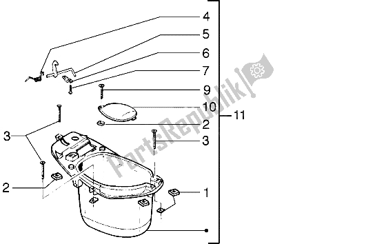 All parts for the Case Helmet of the Gilera Runner VX 125 1998