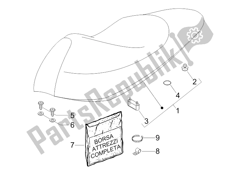 Todas las partes para Silla De Montar / Asientos de Gilera Runner 50 Pure JET Race CH 2006