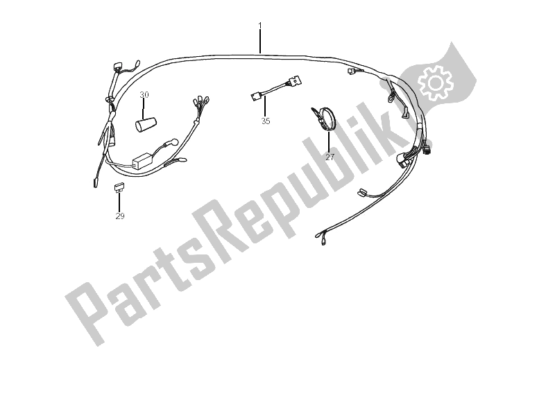 All parts for the Main Cable Harness of the Gilera SMT 50 2006