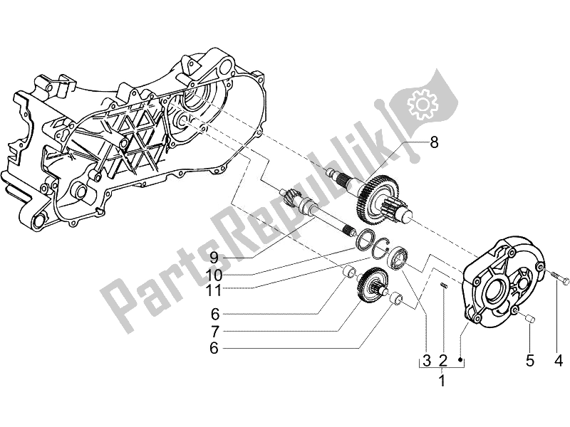 Toutes les pièces pour le Unité De Réduction du Gilera Runner 50 SP 2008