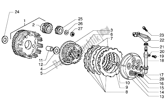 Toutes les pièces pour le Embrayage du Gilera H K M Y 50 1998